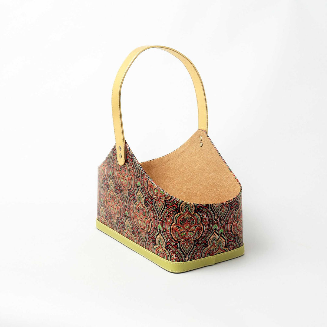 Striped Moon Cut Basket for Stylish Hampers with Modern Appeal