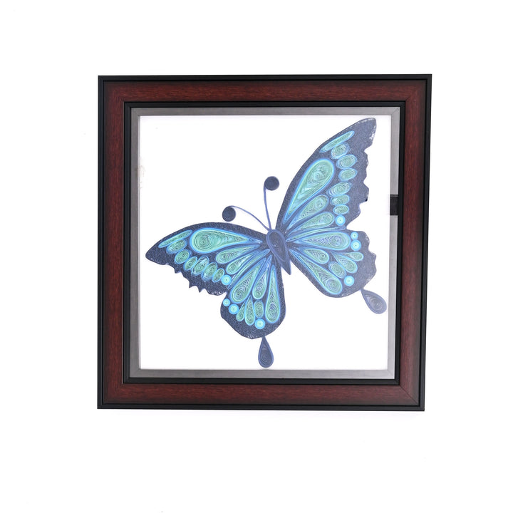 Handcrafted Paper Quilling Art – Blue Butterfly