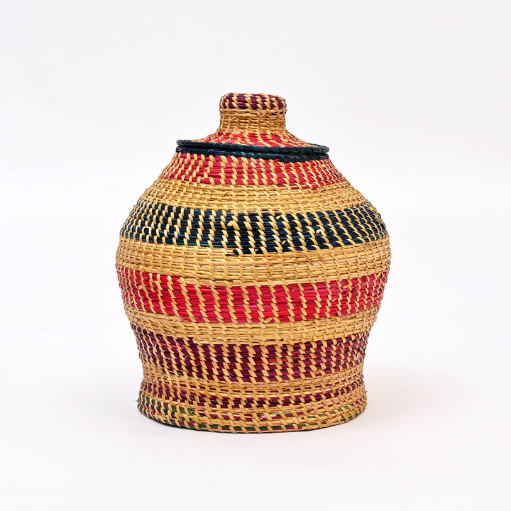 Handwoven Sikki Grass Container