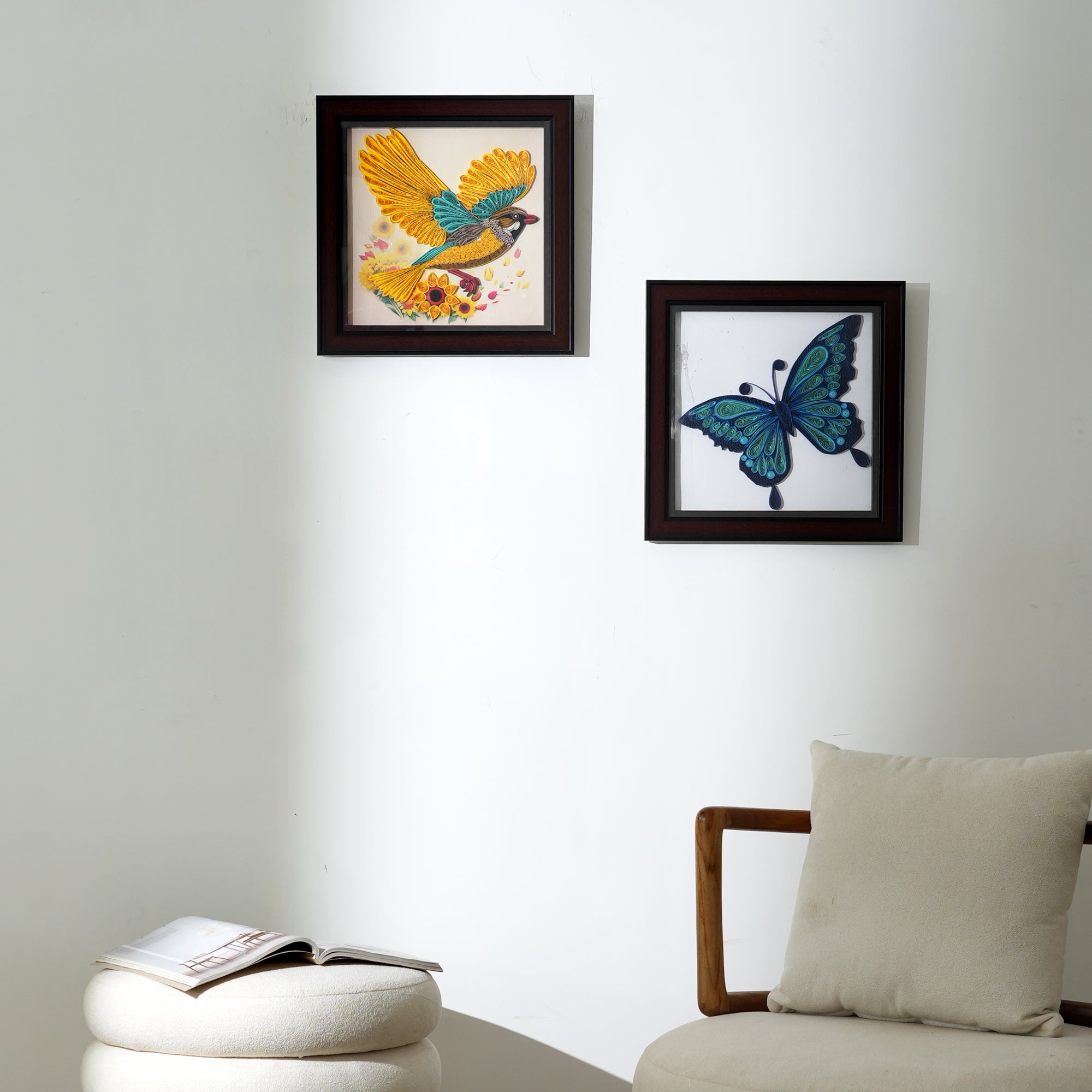 Handcrafted Paper Quilling Art – Blue Butterfly