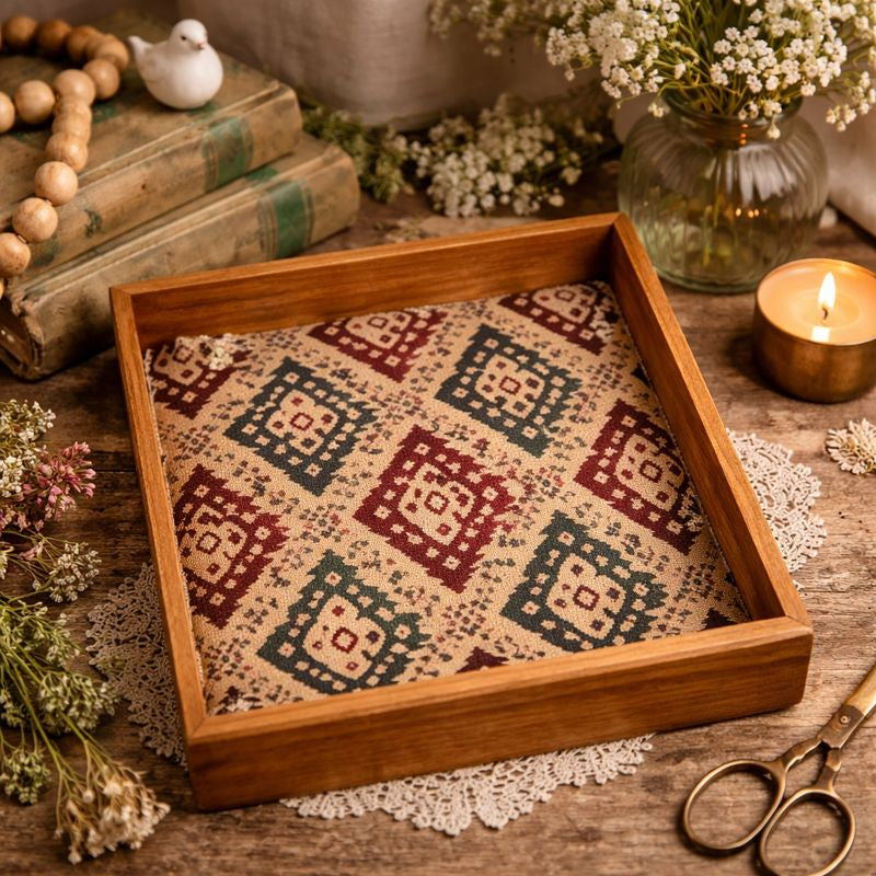 Wooden Rectangular Tray 18×12 Inch for Serving & Décor