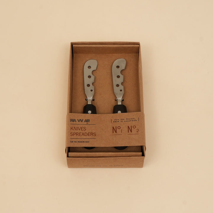 Cheese knife and spreader serving set