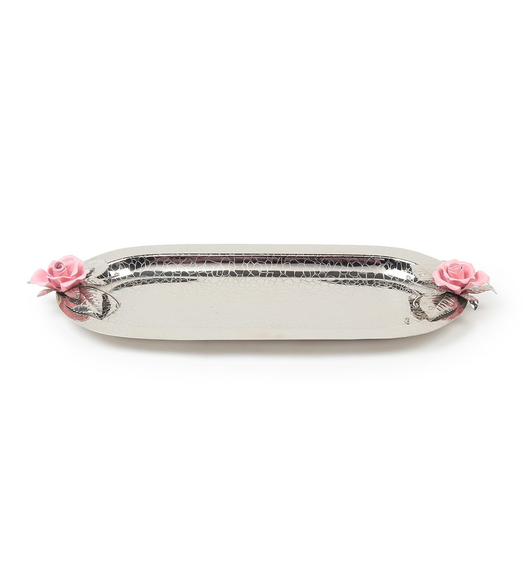 Petal Eclat Oval Stainless Steel Serving Tray Pink view 4