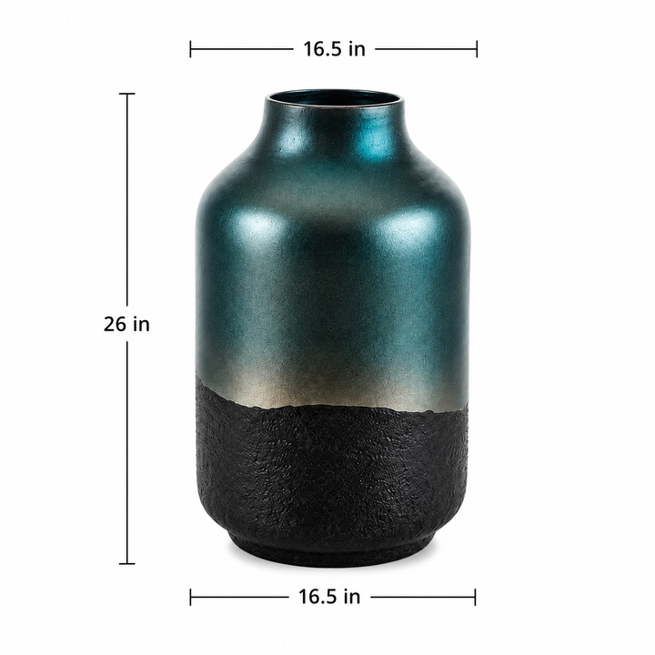 Glass Flower Vase, Rama Green