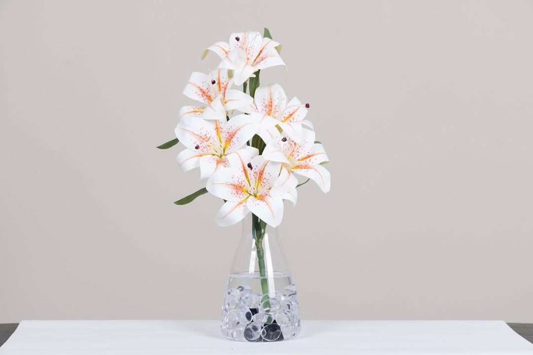 Expobazaar Elegant Artificial Lily Flower Bunch for Home Decor