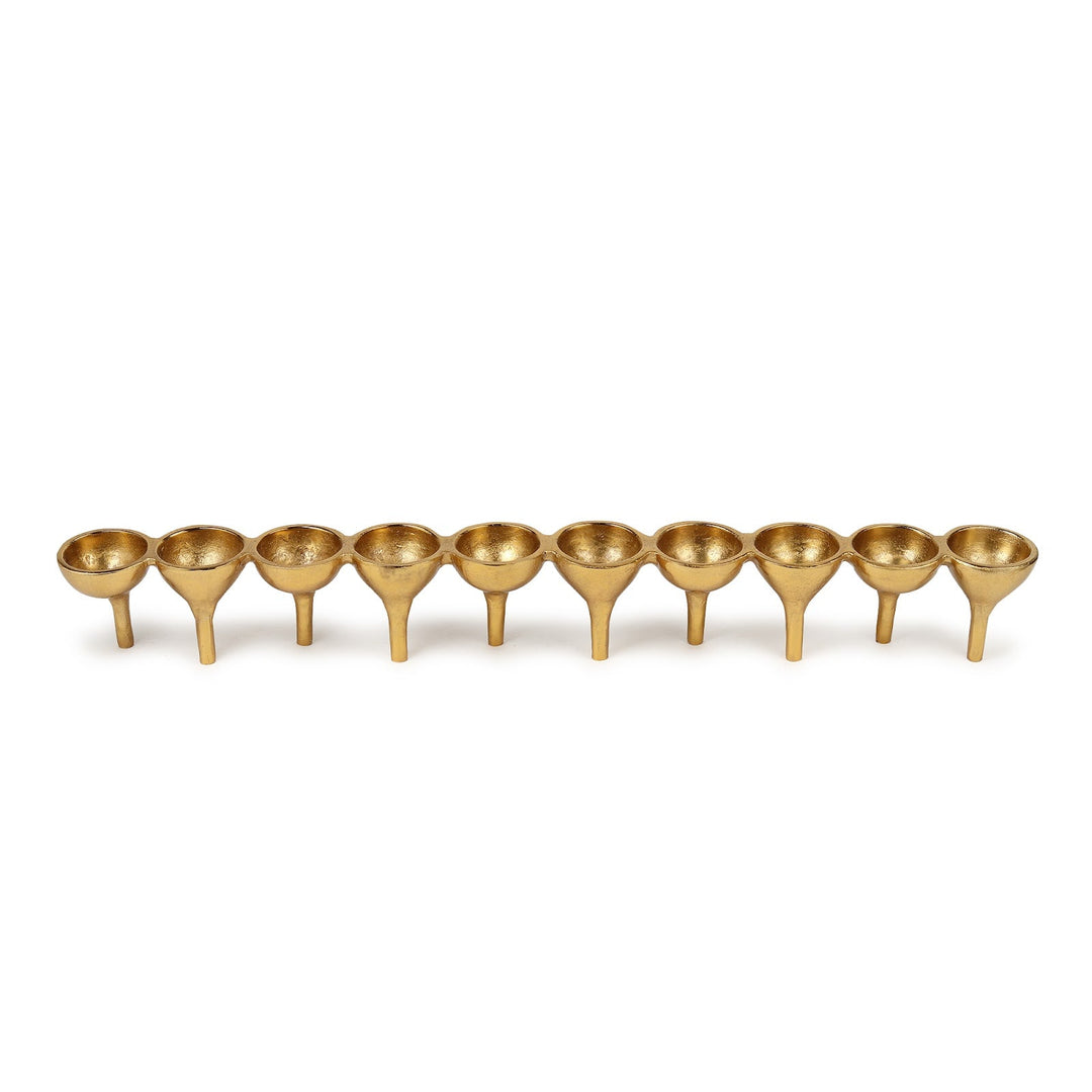 Expobazaar Rivera Candle & T-Light holder Large Gold