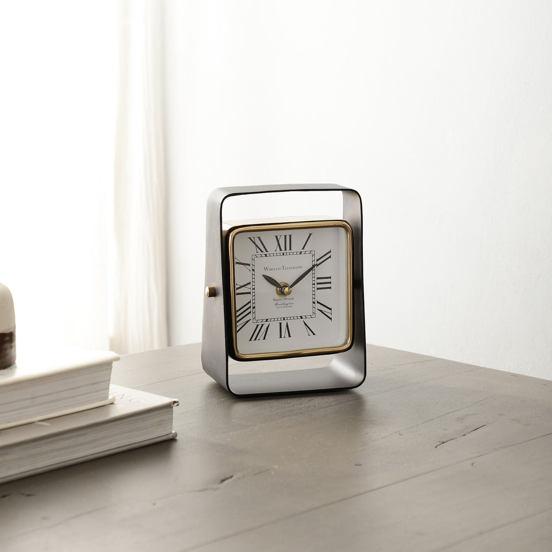 Expobazaar White Square Table Tempovista Clock