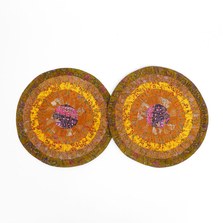 Silk Round Table Mat Set of 2, view 21