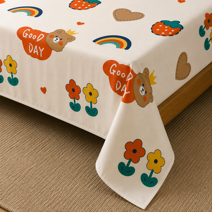 Kids Playful Rainbow Print Bedsheet