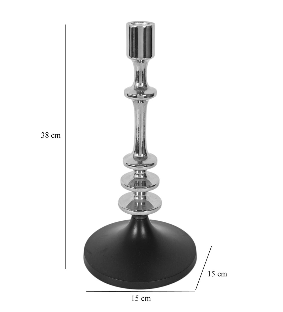 Expobazaar Aristea Silver Candle Holder Medium