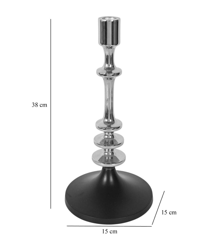 Expobazaar Aristea Silver Candle Holder Medium