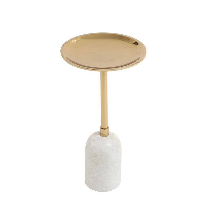 Expobazaar Marble Pillar Candle Large Stand In Gold