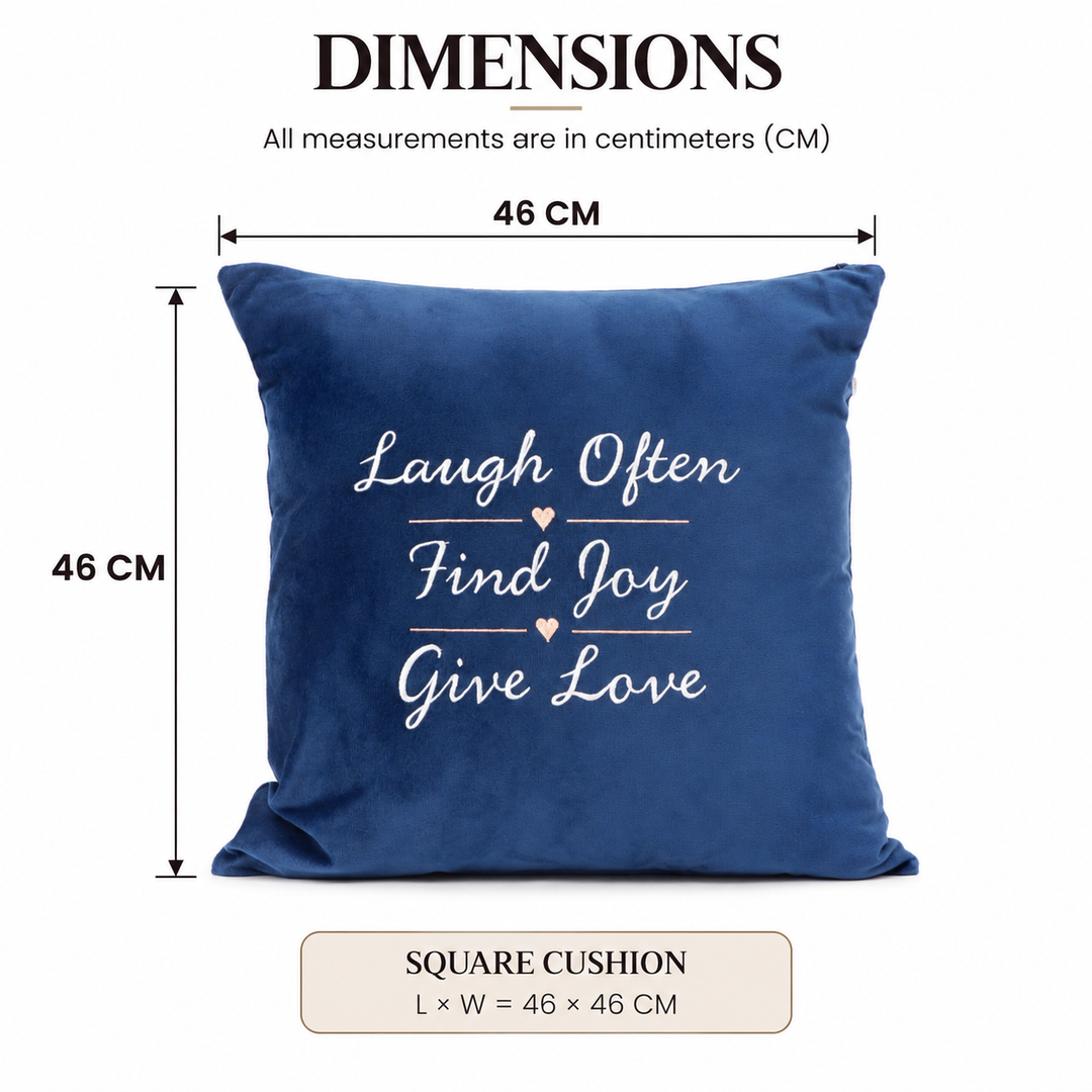 Quote Velvet Cushion Cover 46 x 46 cm, Give Love, view 5