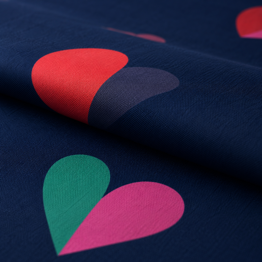 Kids Playful Heart Print Bedsheet
