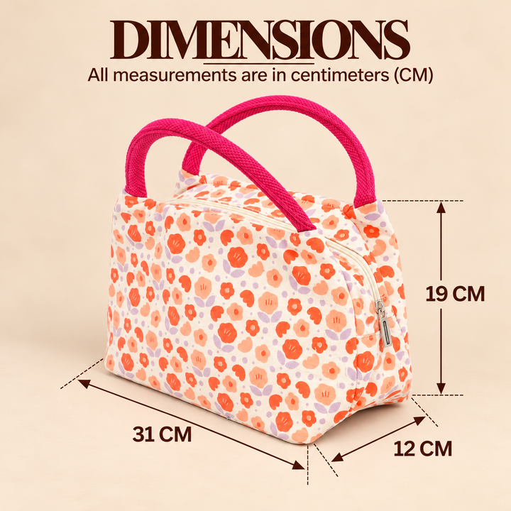 Thermal Insulated Lunch Tote, Floral Print, View 5