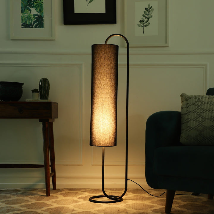 Expobazaar Graceful Curve Black Floor Lamp