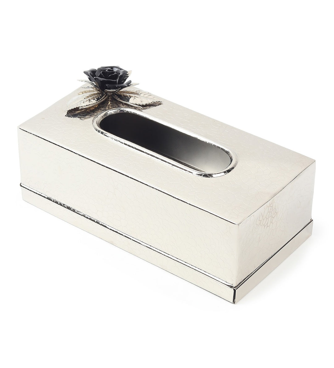 Petal Eclat Stainless Steel Tissue Box Holder Black view 5