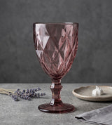 Large Brown Goblet Glass in crystal glass, 340 ml