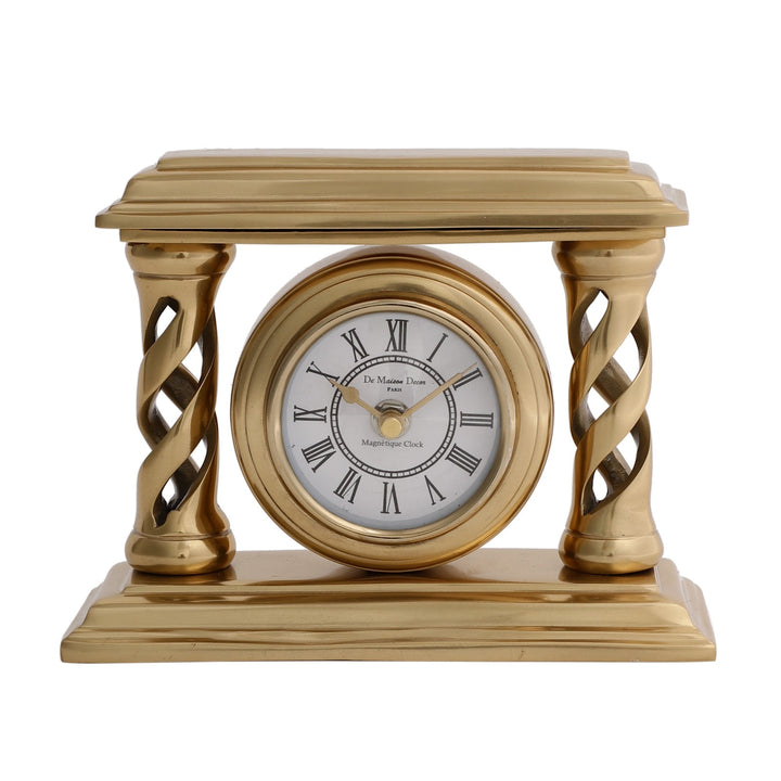 Expobazaar Gold Square Table Velor Table Clock