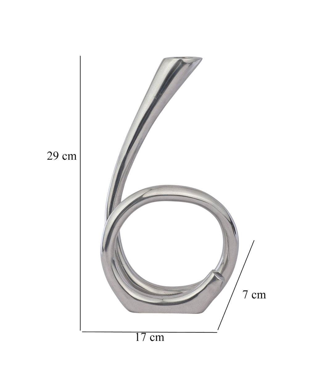 Expobazaar Flame Twisted Candle Holder Silver