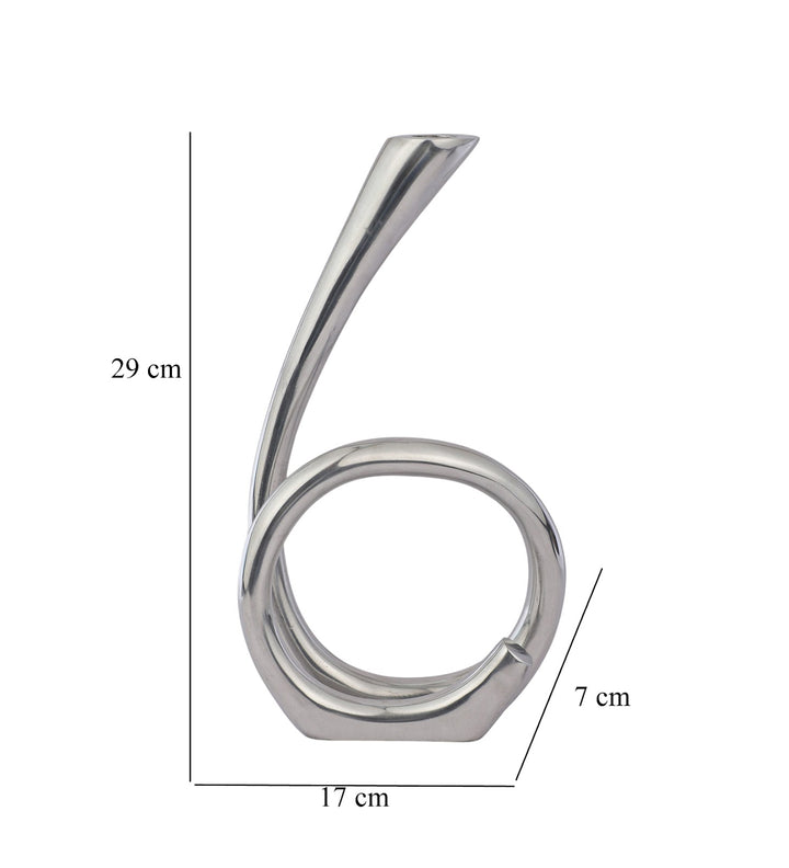 Expobazaar Flame Twisted Candle Holder Silver