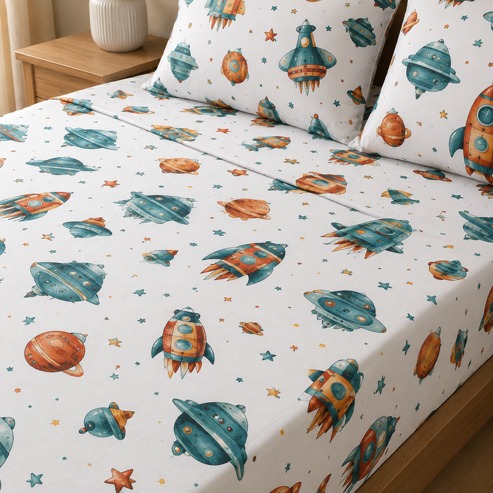 Kids Bright Animal Print Bedsheet