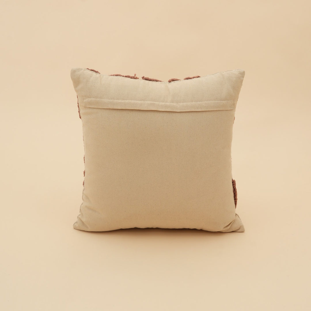 Copper Botanical Tufted Cotton Cushion, View 5