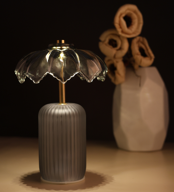 Novelle Crystelle Sculpted Glass Table Lamp Style 2 view 2