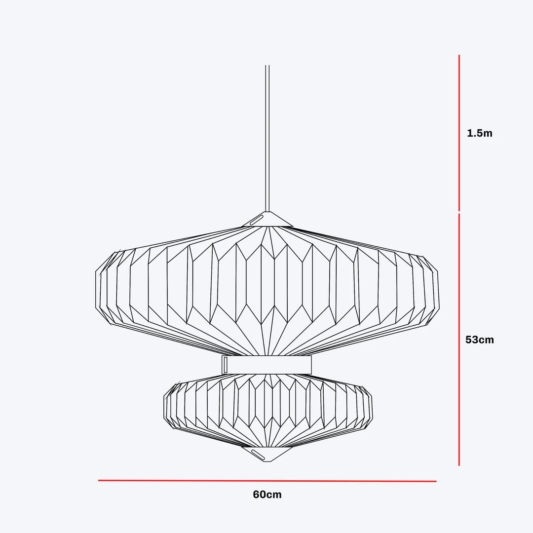 Expobazaar Oblong 2 Two Tier Pendant Lamp