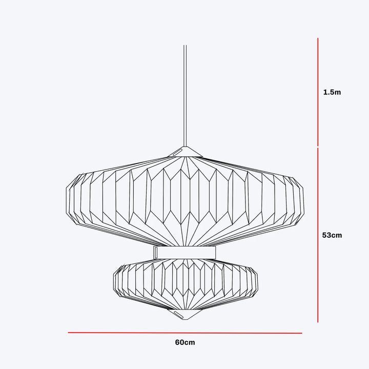Expobazaar Oblong 2 Two Tier Pendant Lamp