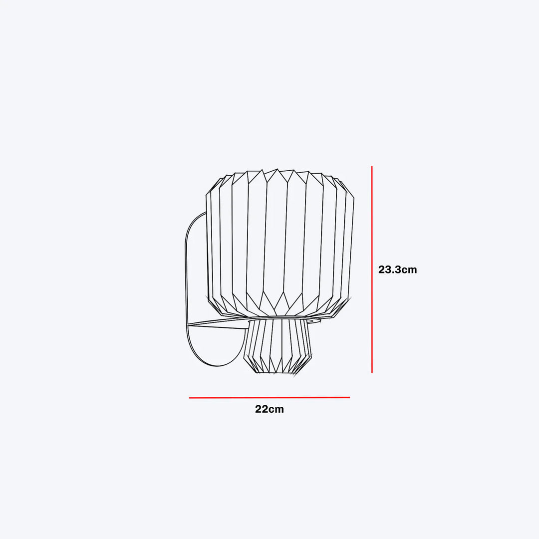 Expobazaar Lumi Fold Sconce Linen Wall Lamp
