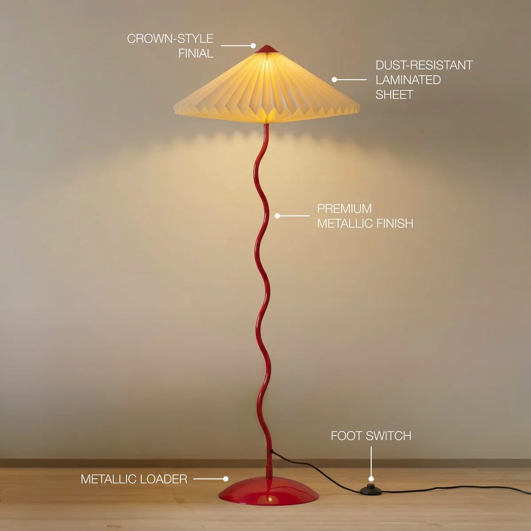 Expobazaar Floor Lamp Crimson Red