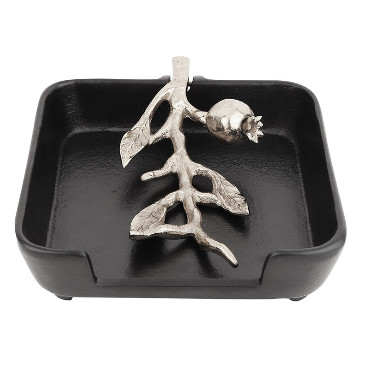 Expobazaar Leafy tissue holder in Silver