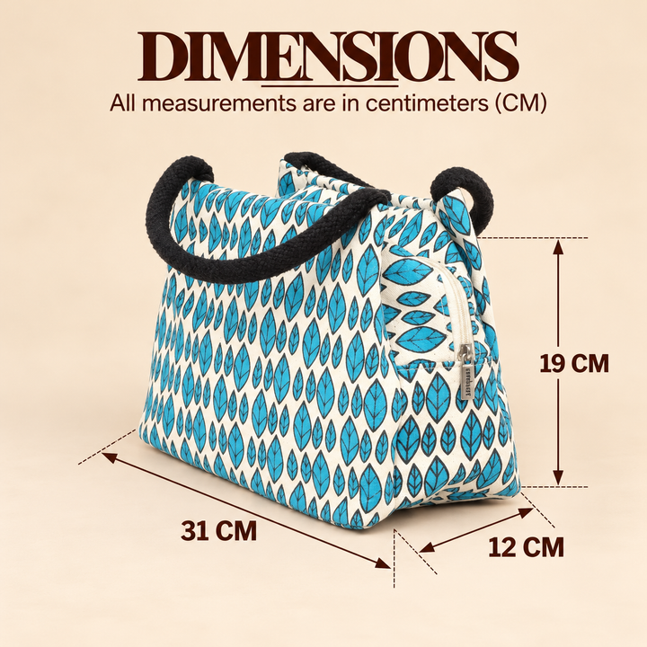 Thermal Insulated Lunch Tote, Leaf Print