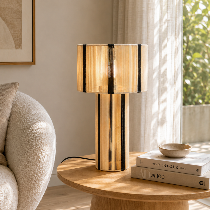 Rope & Iron Table Lamp for Living Room & Bedroom