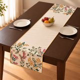Wildflower Print and Embroidery Table Runner
