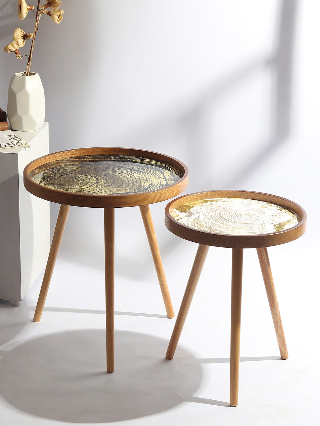 Expobazaar Oakveil Brown Table Set of 2