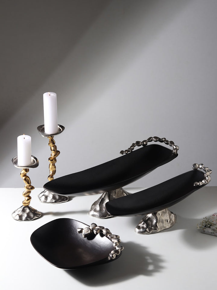 Expobazaar Stones Orivia Silver Platter Medium
