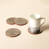Metal and wood cocktail coasters