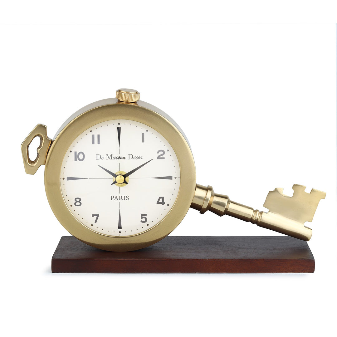 Expobazaar Areios Table Clock In Gold