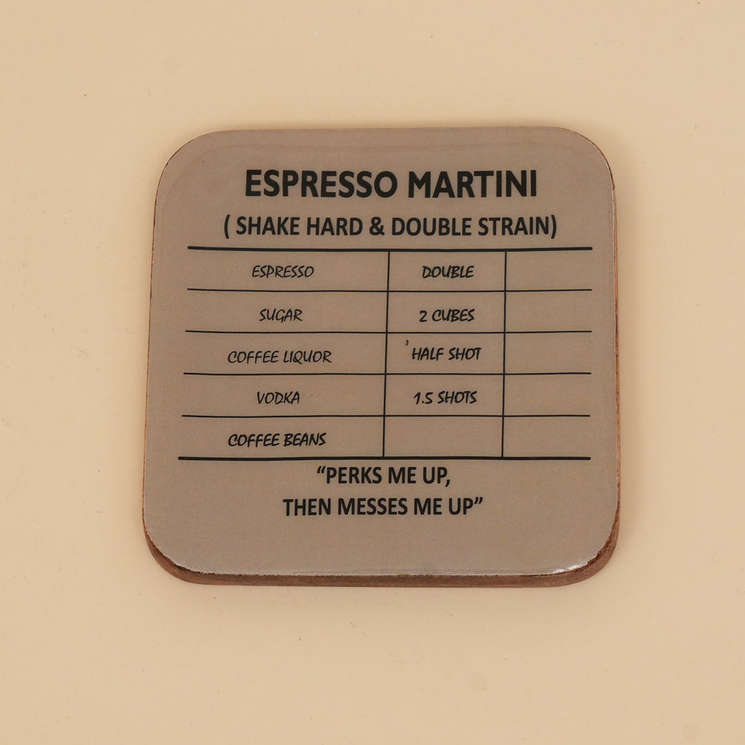 Enamel cocktail coaster set of four