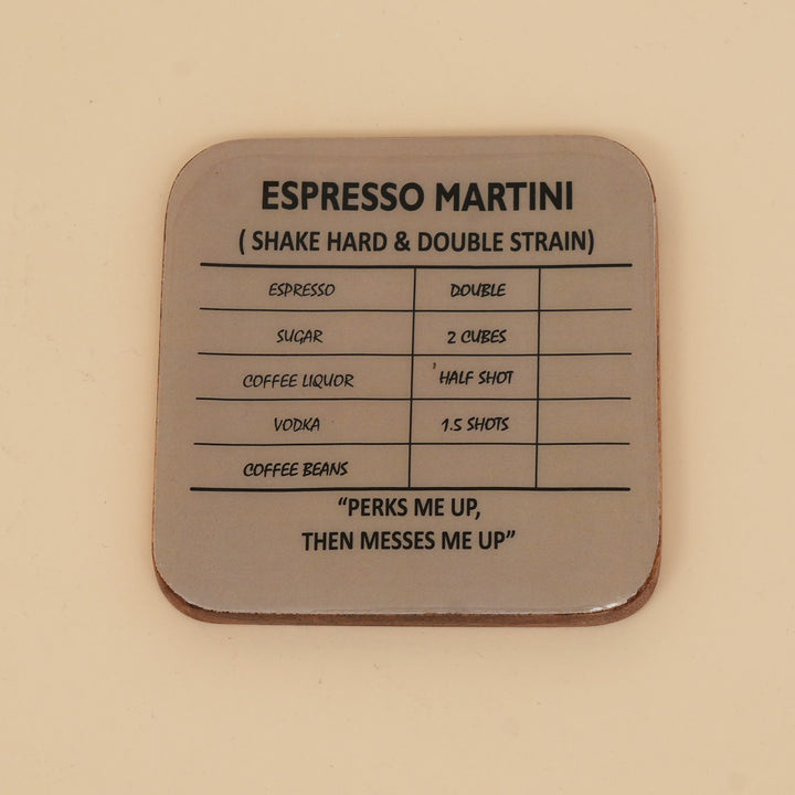 Enamel cocktail coaster set of four