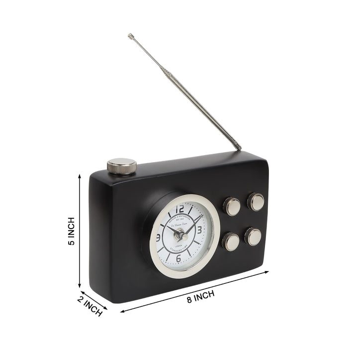 Expobazaar Broadcaster Table Clock in Black
