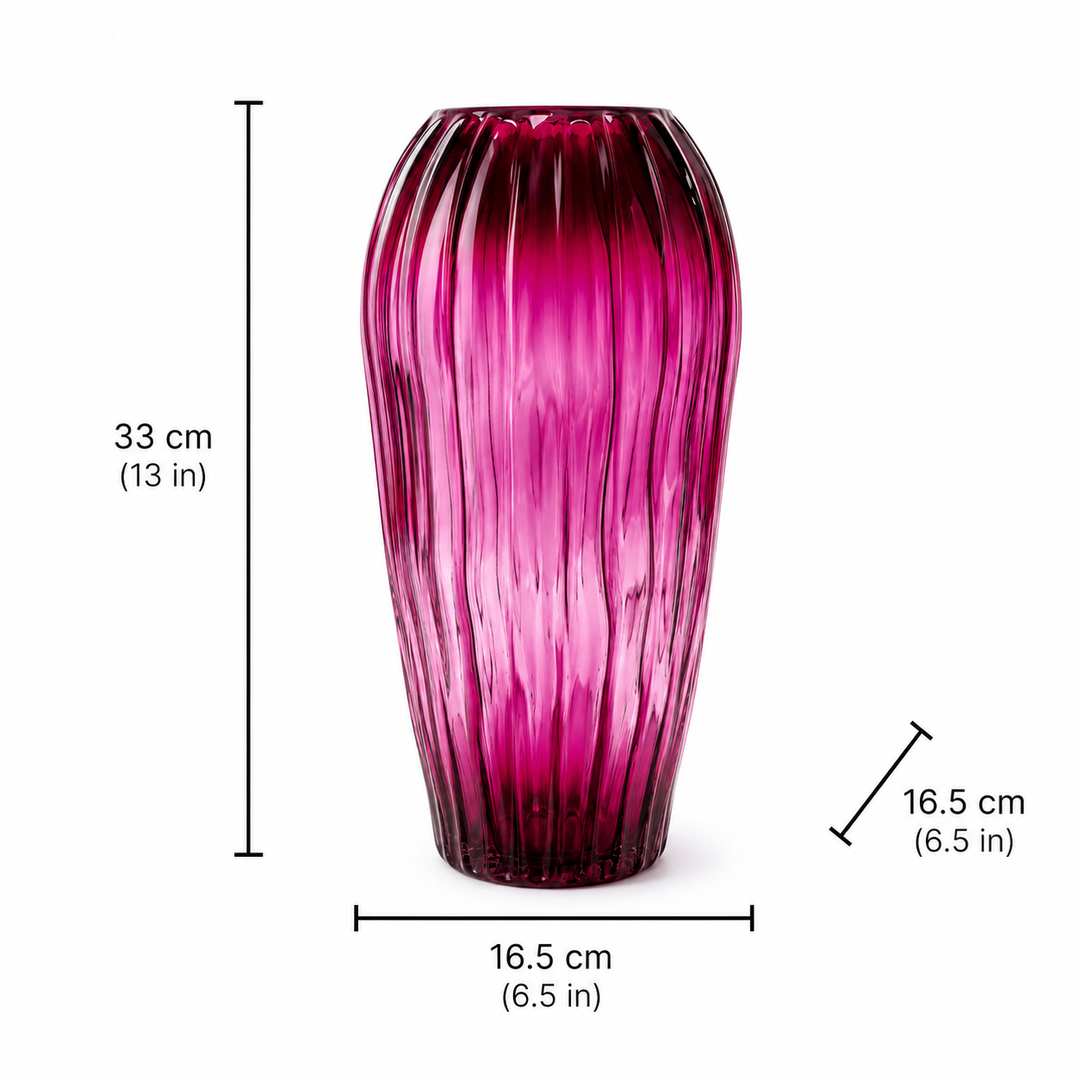 Glass Flower Vase, Rose