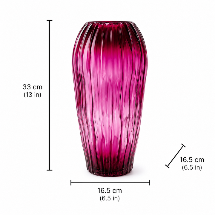 Glass Flower Vase, Rose