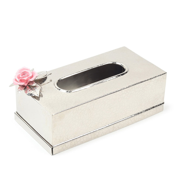 Petal Eclat Stainless Steel Tissue Box Holder Pink view 5