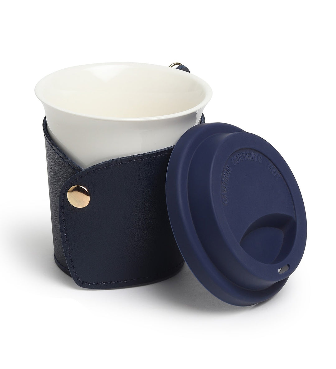 Little Latte Ceramic Coffee Tumbler with Lid Blue view 6