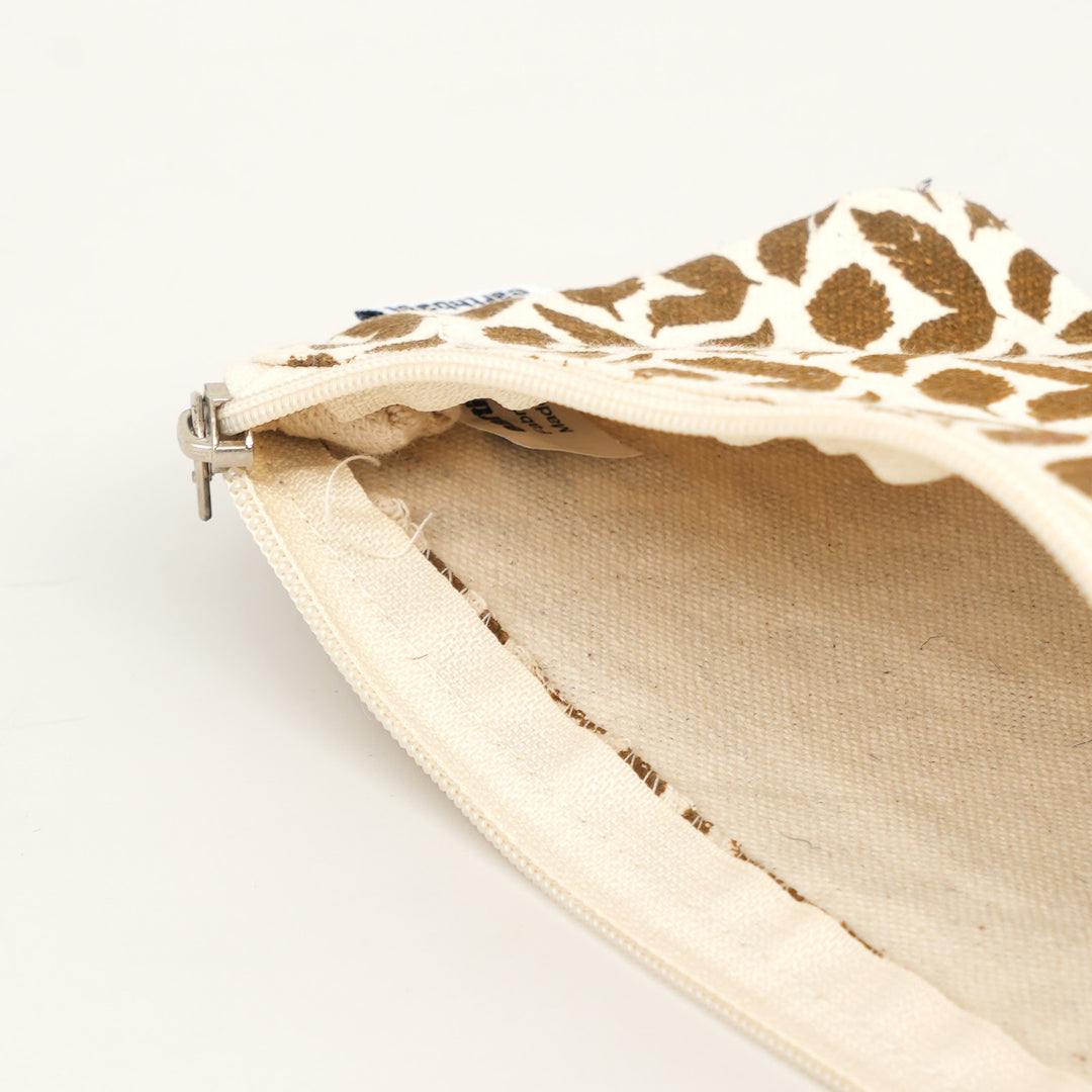 Leaf Print Tassel Pencil Pouch, View 5