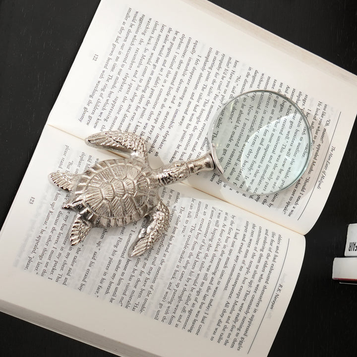 Decorative Aluminium Magnifier Elegant Nickle Accent Piece