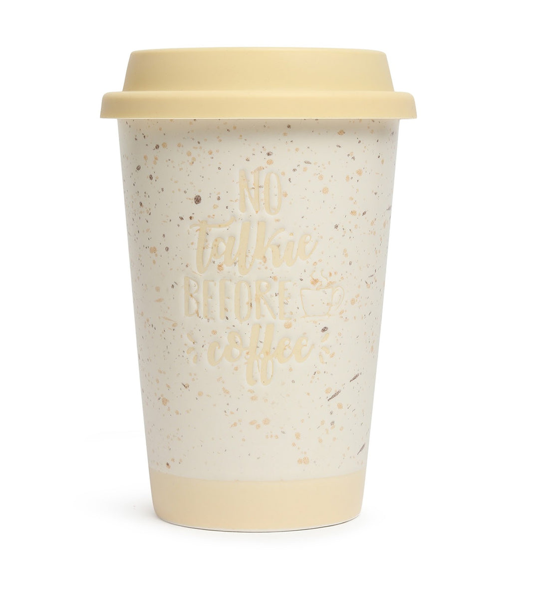 Coffee First Terrazzo Ceramic Coffee Mug Yellow view 4